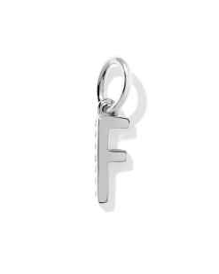 Metal Letter F Sterling Silver Charm