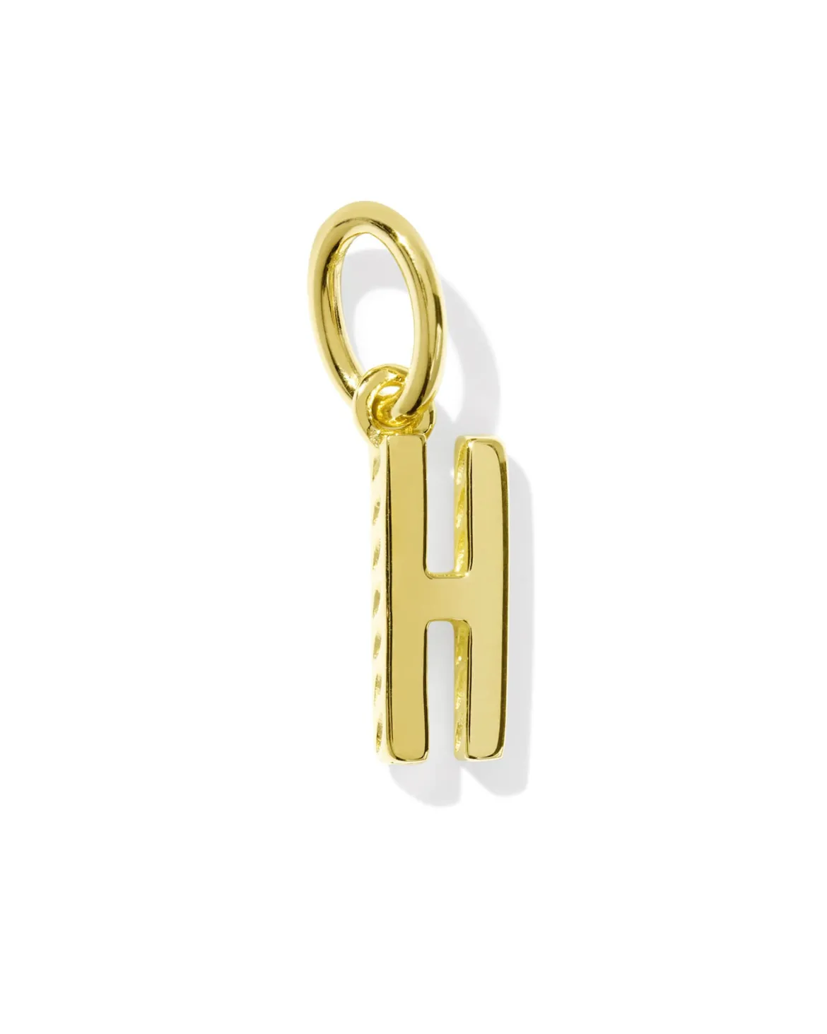 Metal Letter H 18k Gold Vermeil Charm