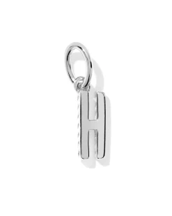 Metal Letter H Sterling Silver Charm