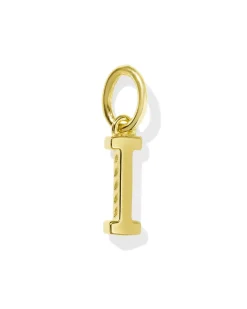 Metal Letter I 18k Gold Vermeil Charm