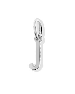 Metal Letter J Sterling Silver Charm