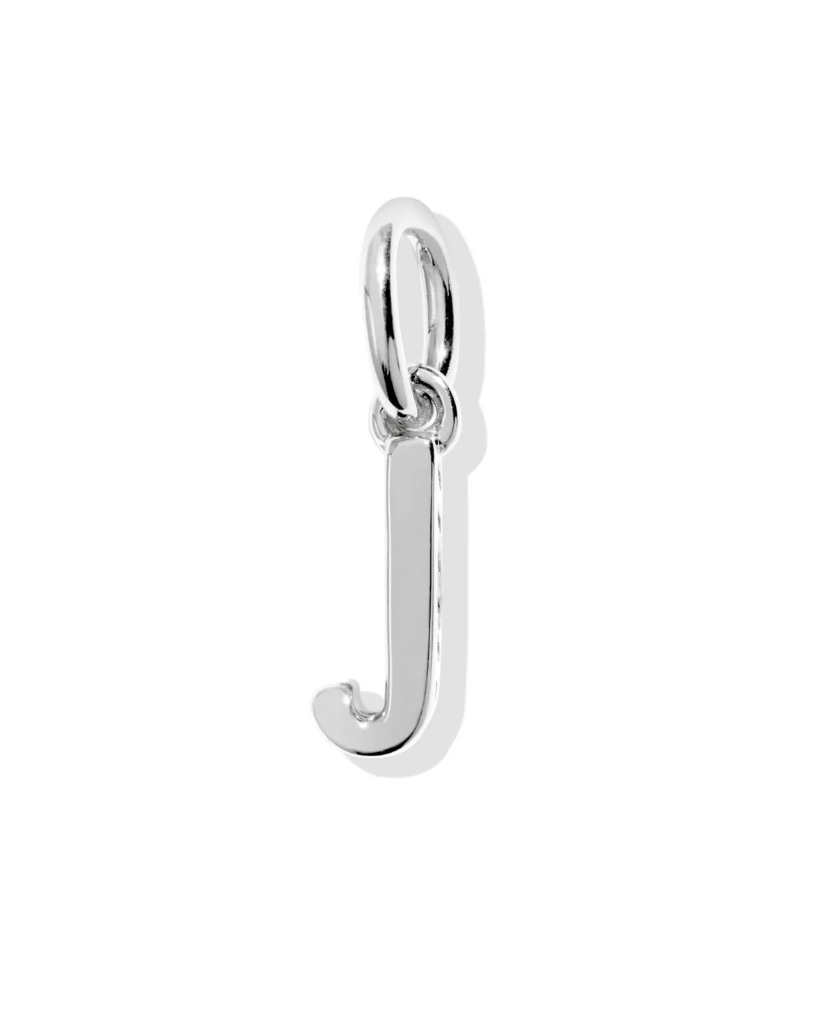 Metal Letter J Sterling Silver Charm