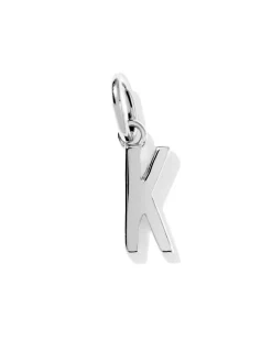 Metal Letter K Sterling Silver Charm