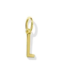 Metal Letter L 18k Gold Vermeil Charm
