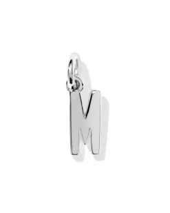 Metal Letter M Sterling Silver Charm
