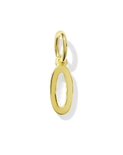 Metal Letter O 18k Gold Vermeil Charm