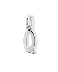 Metal Letter Q Sterling Silver Charm