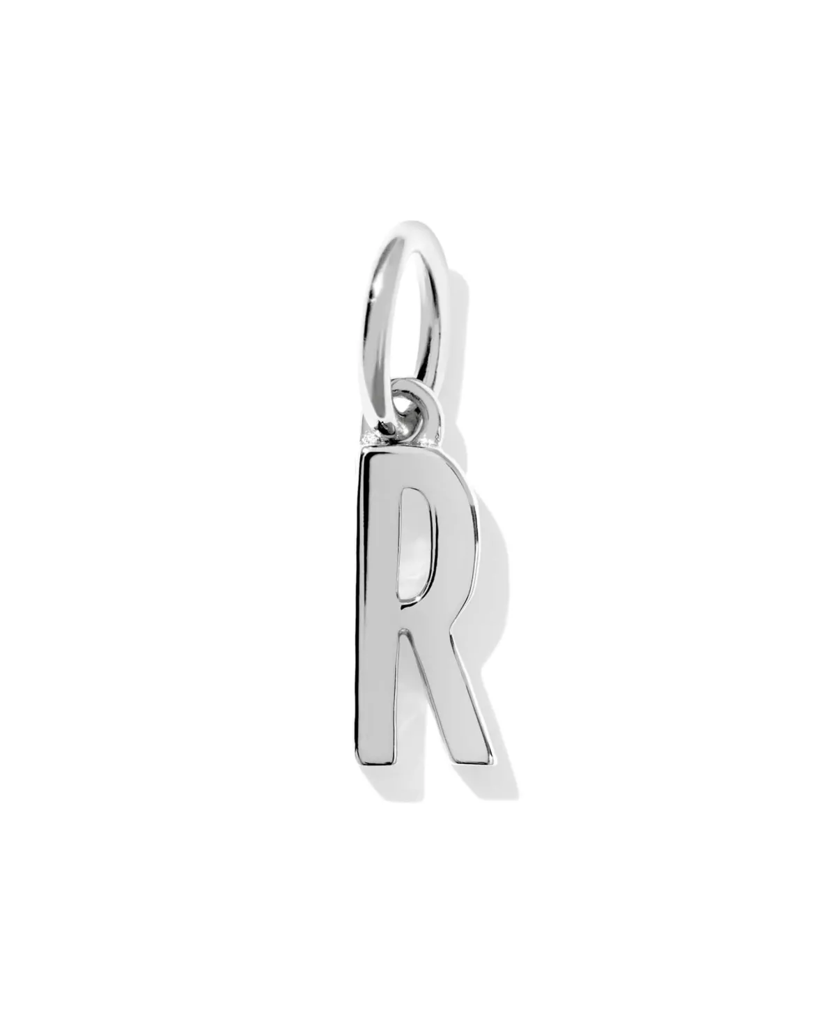 Metal Letter R Sterling Silver Charm