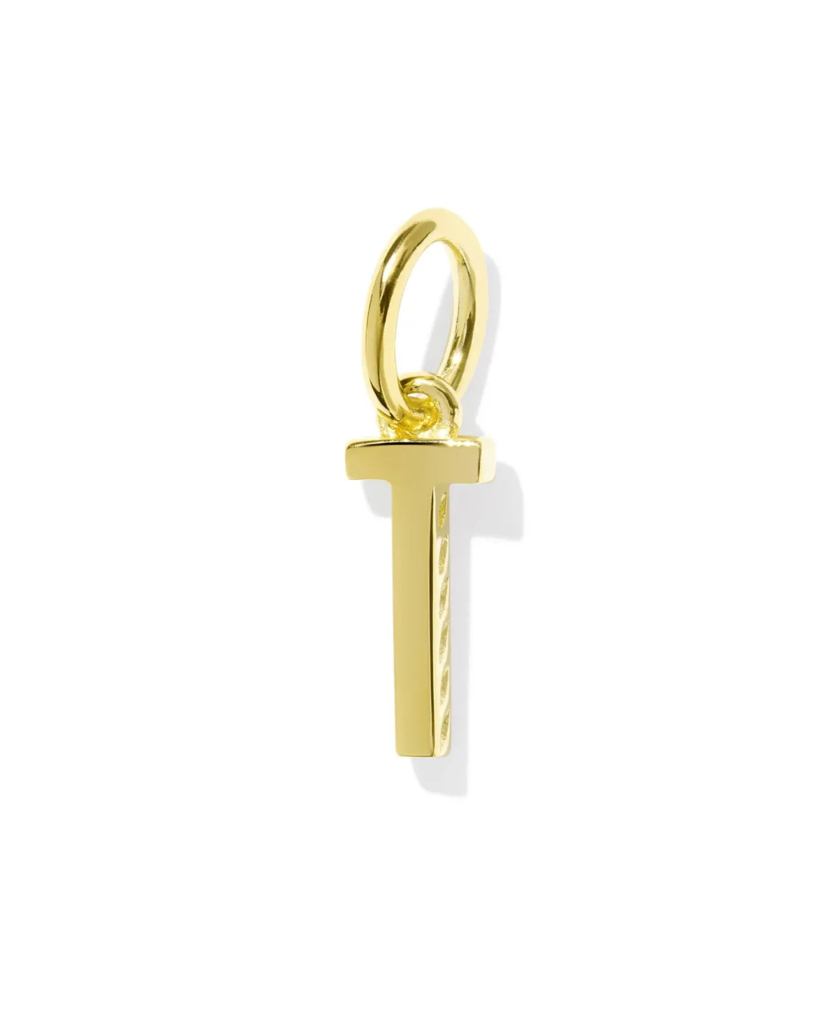 Metal Letter T 18k Gold Vermeil Charm