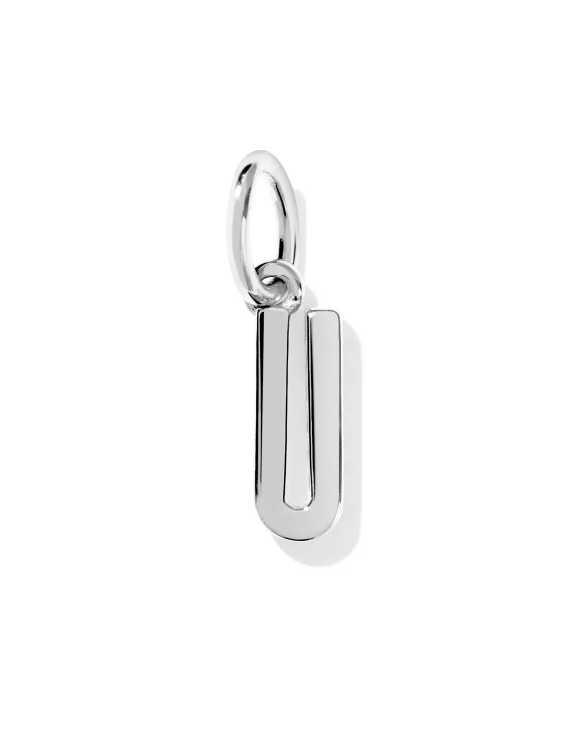 Metal Letter U Sterling Silver Charm