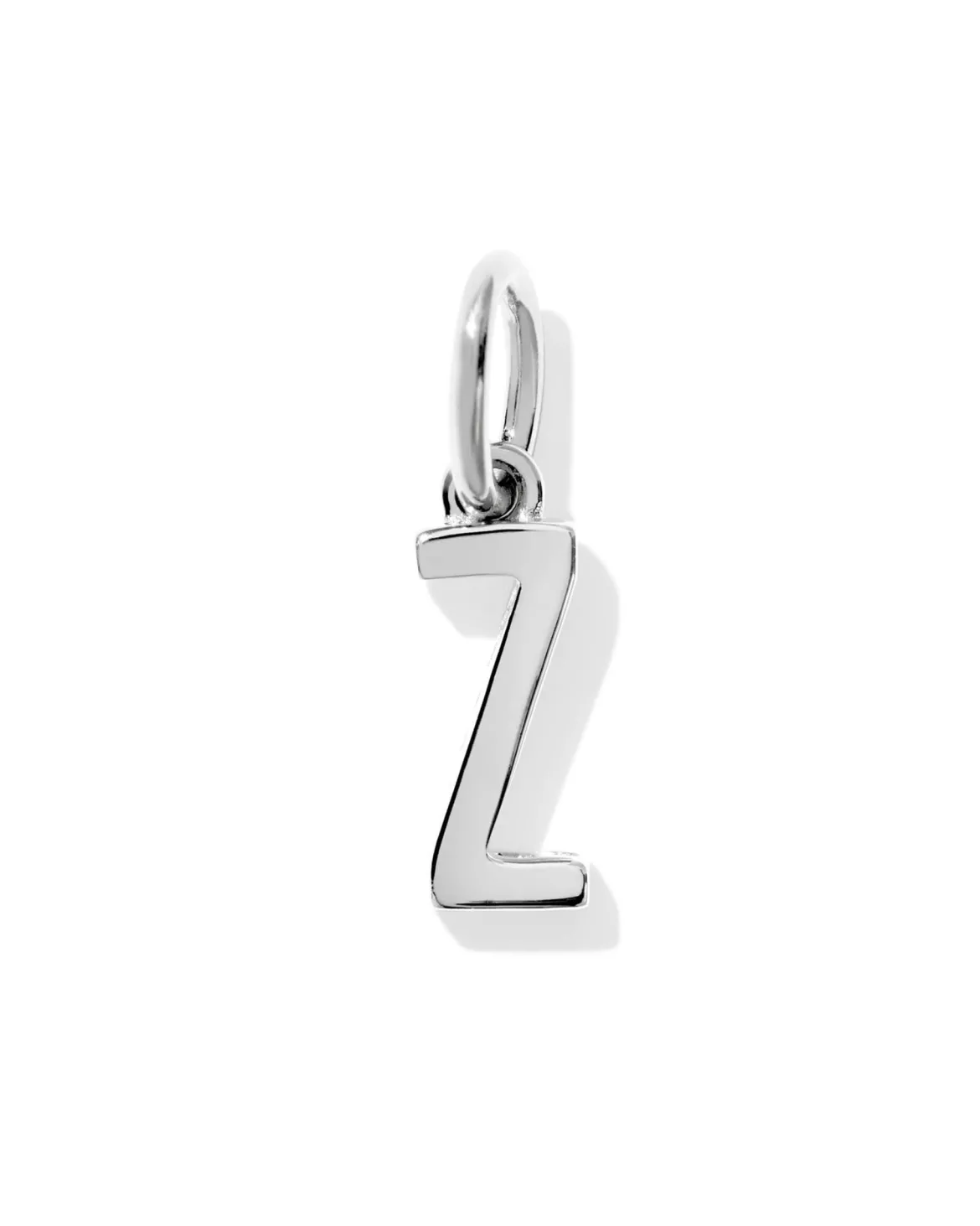 Metal Letter Z Sterling Silver Charm