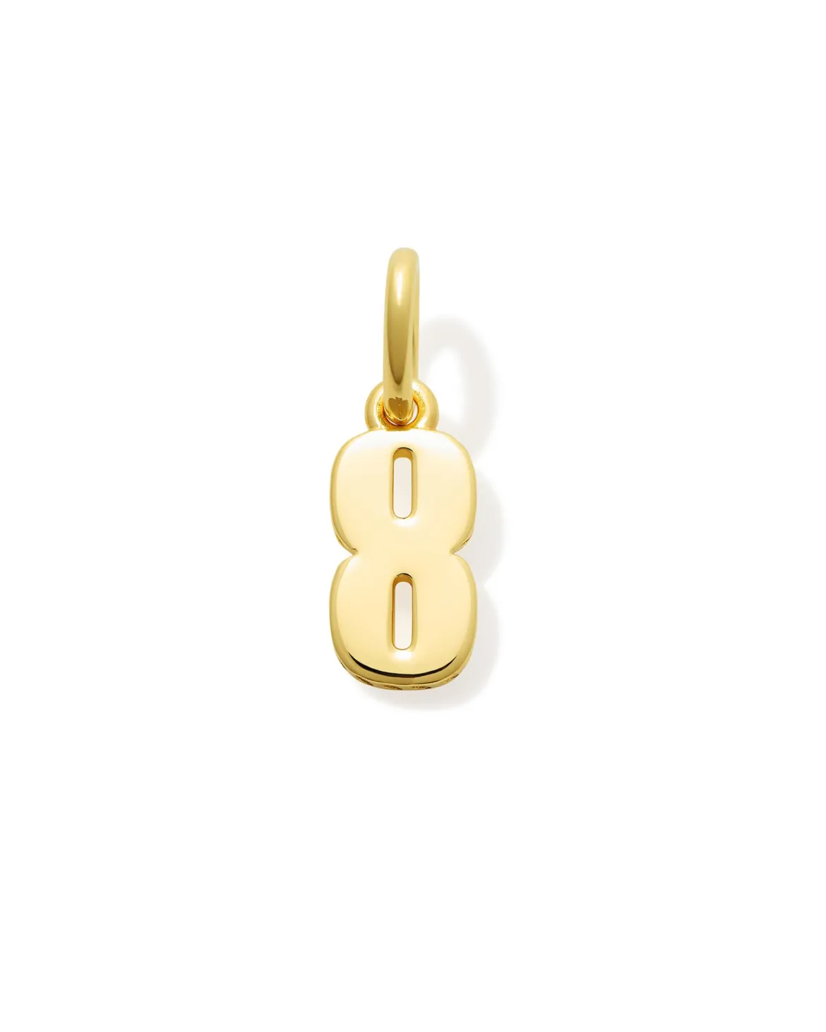 Metal Number 8 Charm in 18k Gold Vermeil