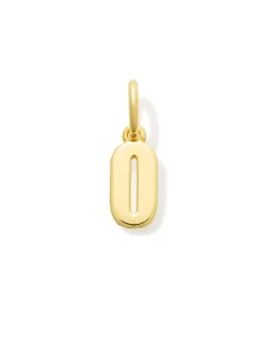 Metal Number 0 Charm in 18k Gold Vermeil