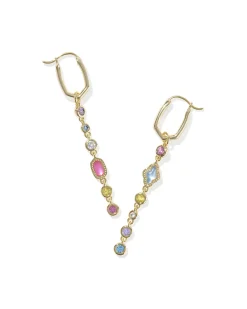 Mini Elisa and Abbie Gold Convertible Huggie Earrings