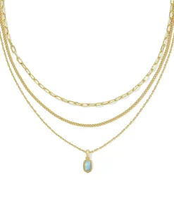 Mini Elisa Gold Triple Strand Necklace