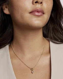 Mini Elisa Toggle Gold Short Pendant Necklace