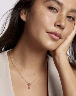 Mini Elisa Toggle Gold Short Pendant Necklace