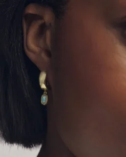 Mini Ellie Gold Wide Huggie Earrings