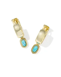 Mini Ellie Gold Wide Huggie Earrings