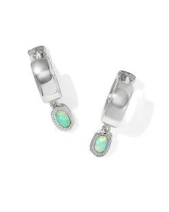 Mini Ellie Silver Wide Huggie Earrings