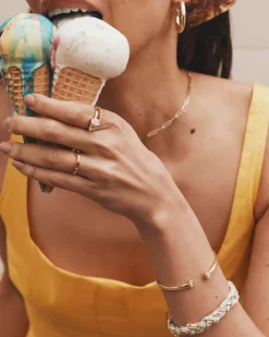 Mini Elton Gold Cuff Bracelet