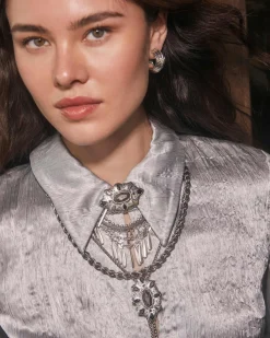 Noble Rope Link and Chain Necklace in Vintage Silver