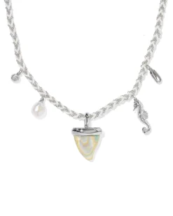 Oleana Seahorse Silver Charm Necklace