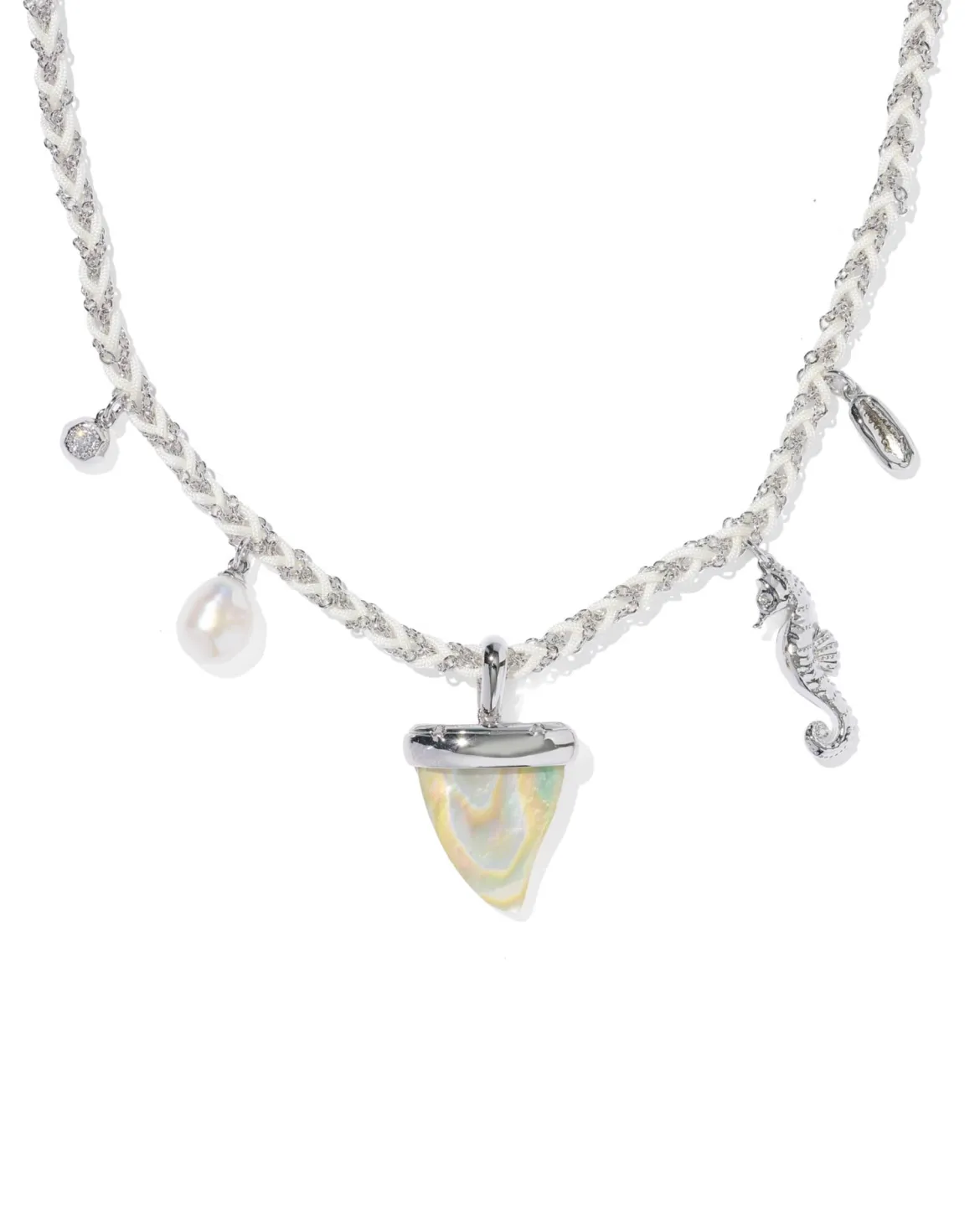 Oleana Seahorse Silver Charm Necklace