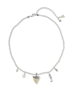 Oleana Seahorse Silver Charm Necklace