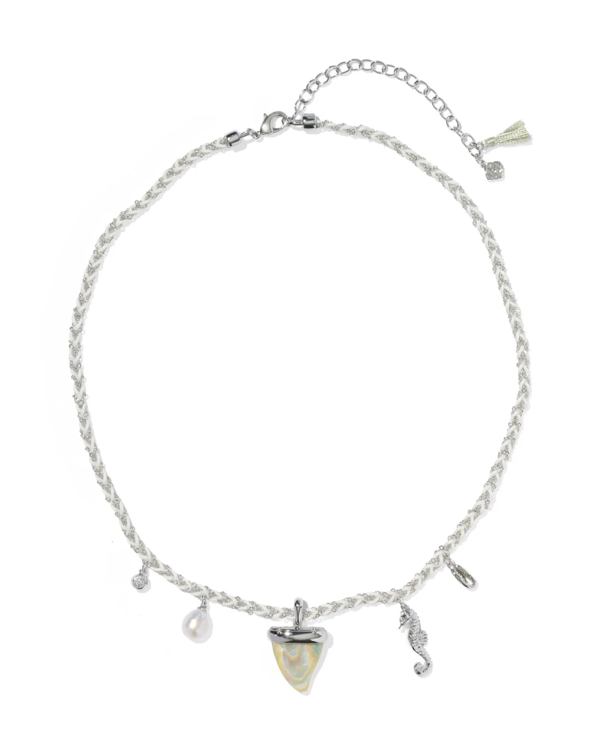 Oleana Seahorse Silver Charm Necklace