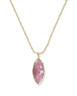 Ophelia Gold Large Long Pendant Necklace