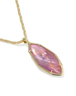 Ophelia Gold Large Long Pendant Necklace