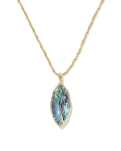 Ophelia Gold Large Long Pendant Necklace