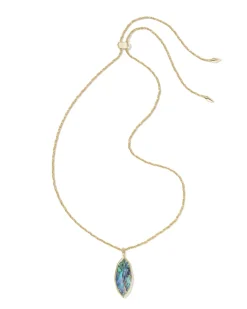 Ophelia Gold Large Long Pendant Necklace
