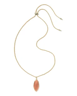 Ophelia Gold Large Long Pendant Necklace
