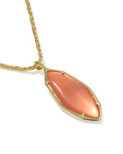 Ophelia Gold Large Long Pendant Necklace