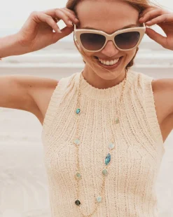 Ophelia Gold Long Strand Necklace