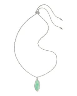 Ophelia Silver Large Long Pendant Necklace