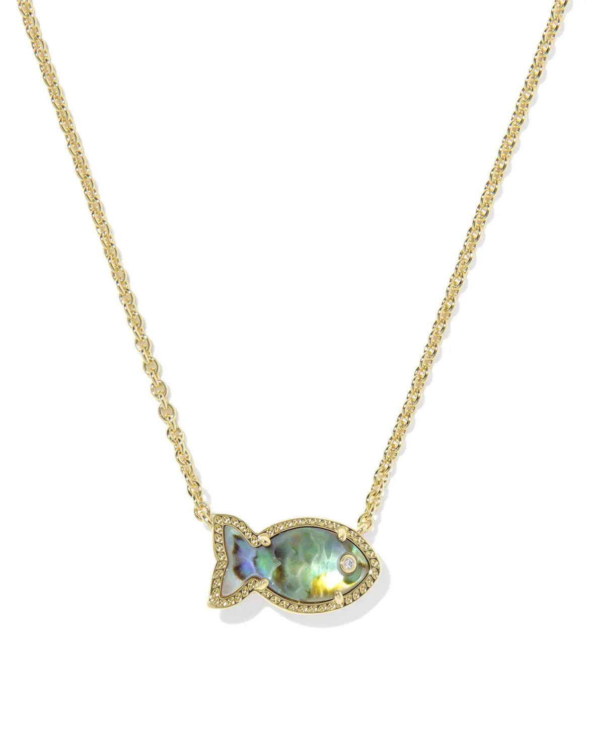 Parker Fish Gold Short Pendant Necklace