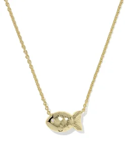 Parker Fish Gold Short Pendant Necklace