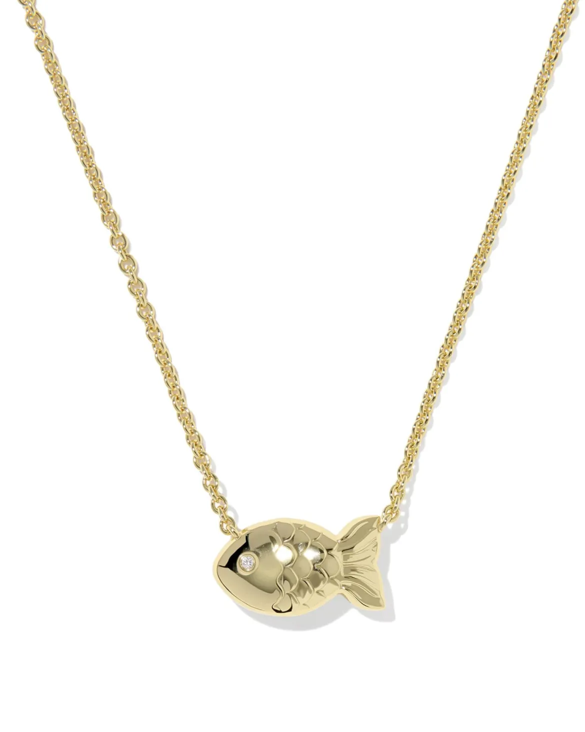 Parker Fish Gold Short Pendant Necklace