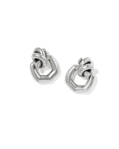 Parker Knot Vintage Silver Open Frame Earrings
