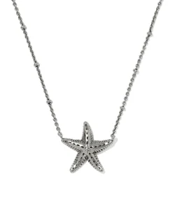 Parker Starfish Vintage Silver Metal Short Pendant Necklace