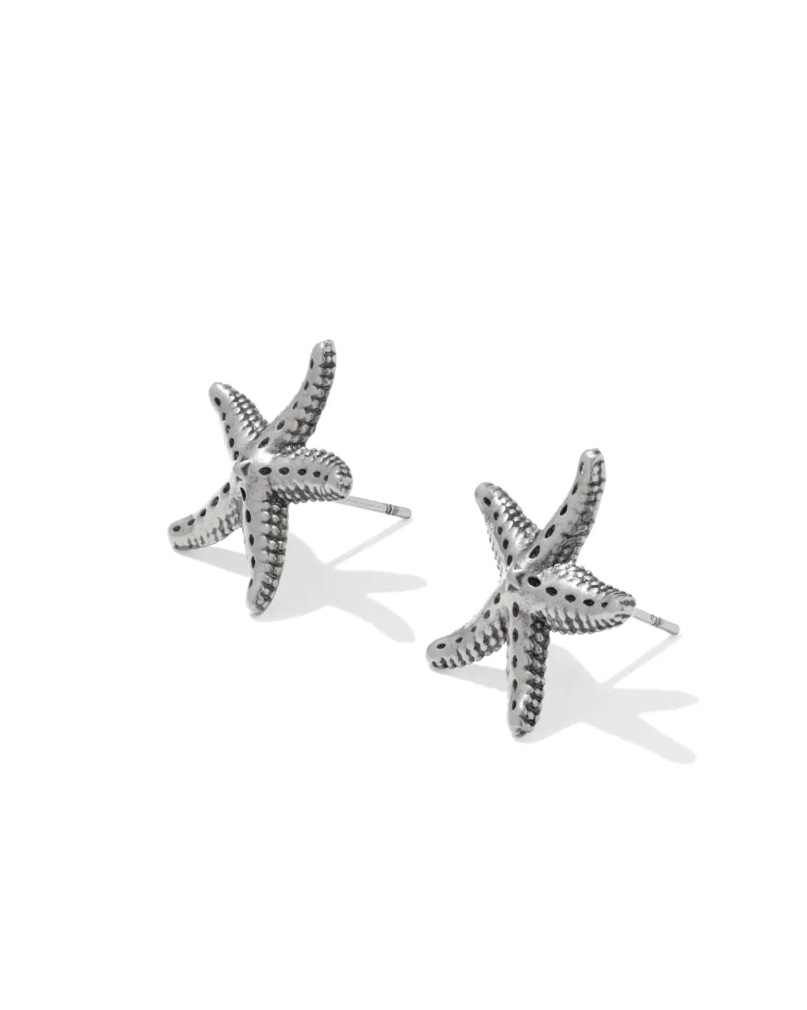 Parker Starfish Vintage Silver Metal Stud Earrings