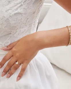 Pave Band Ring in 14k Yellow Gold