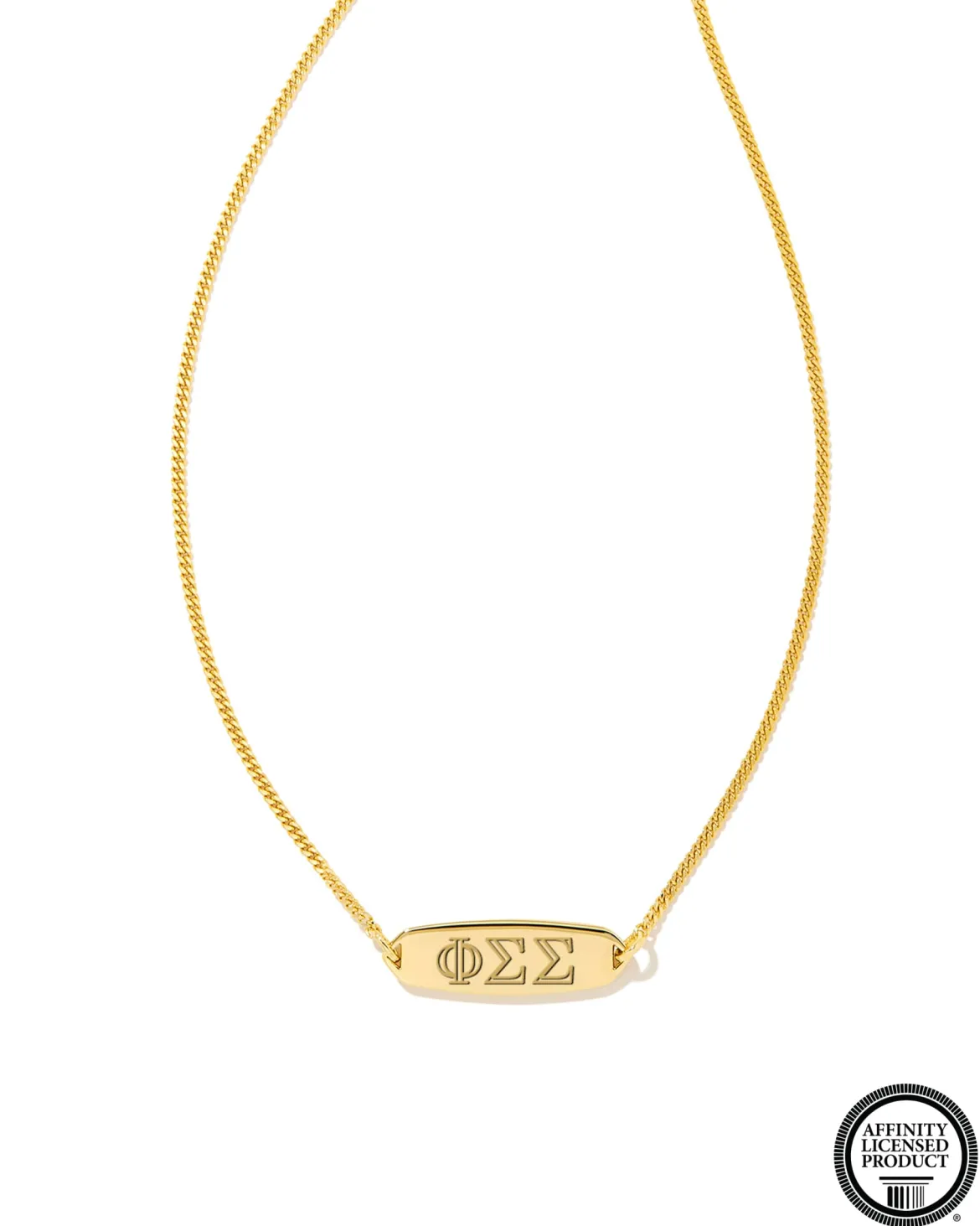 Phi Sigma Sigma Pendant Necklace in 18k Gold Vermeil