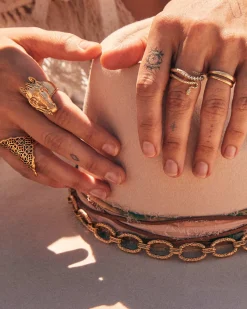 Phoenix Wrap Ring in Vintage Gold