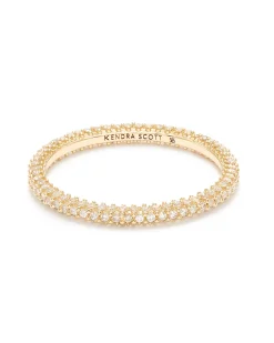 Remi 14k Yellow Gold Band Ring In White Diamonds