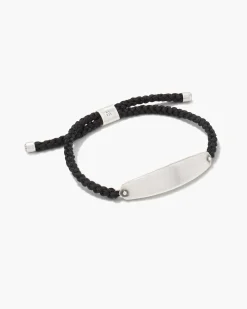 Robert Oxidized Sterling Silver Corded Bracelet in Black