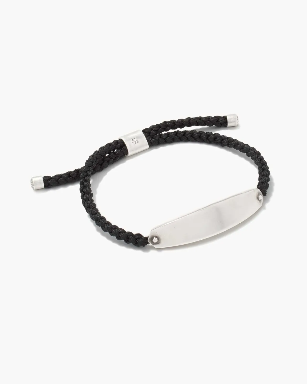Robert Oxidized Sterling Silver Corded Bracelet in Black